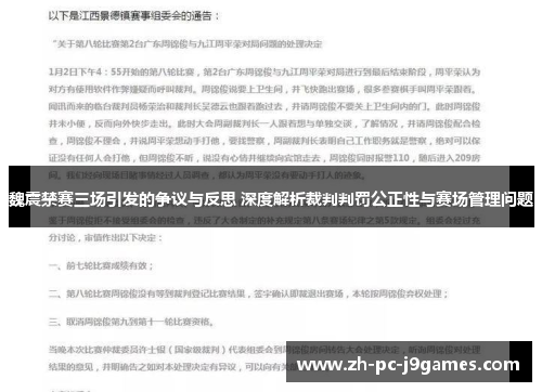 魏震禁赛三场引发的争议与反思 深度解析裁判判罚公正性与赛场管理问题